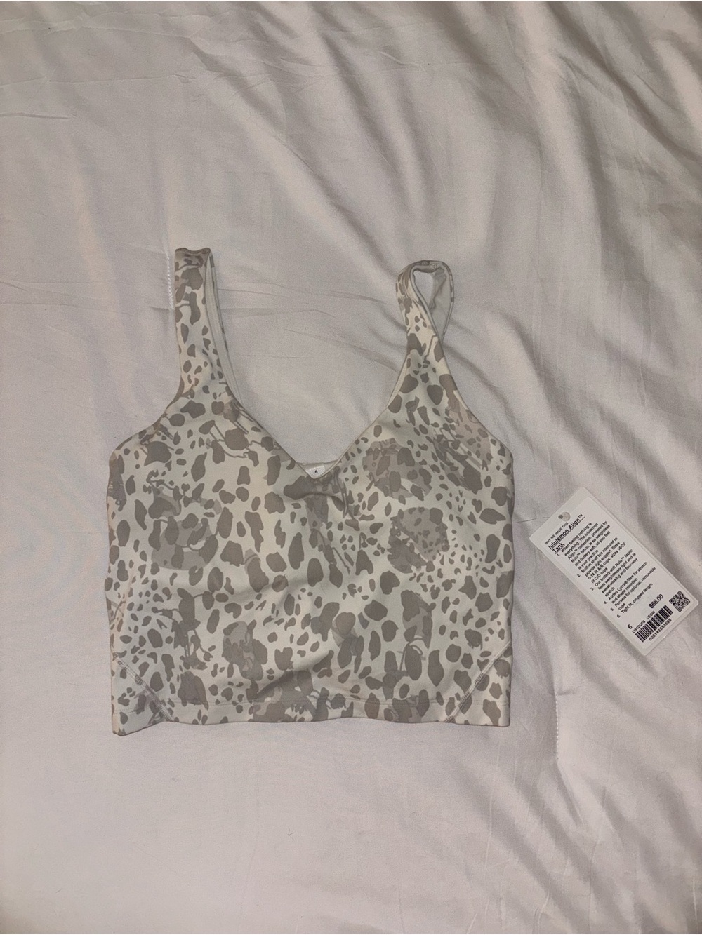 lululemon athletica Taupe and Cream Leopard-Print Tank
